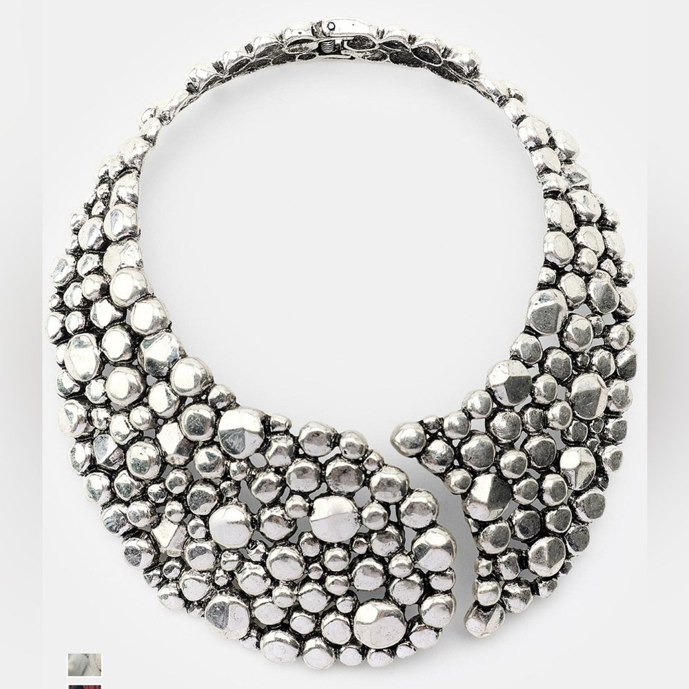 Zara Silver Metal ball Necklace